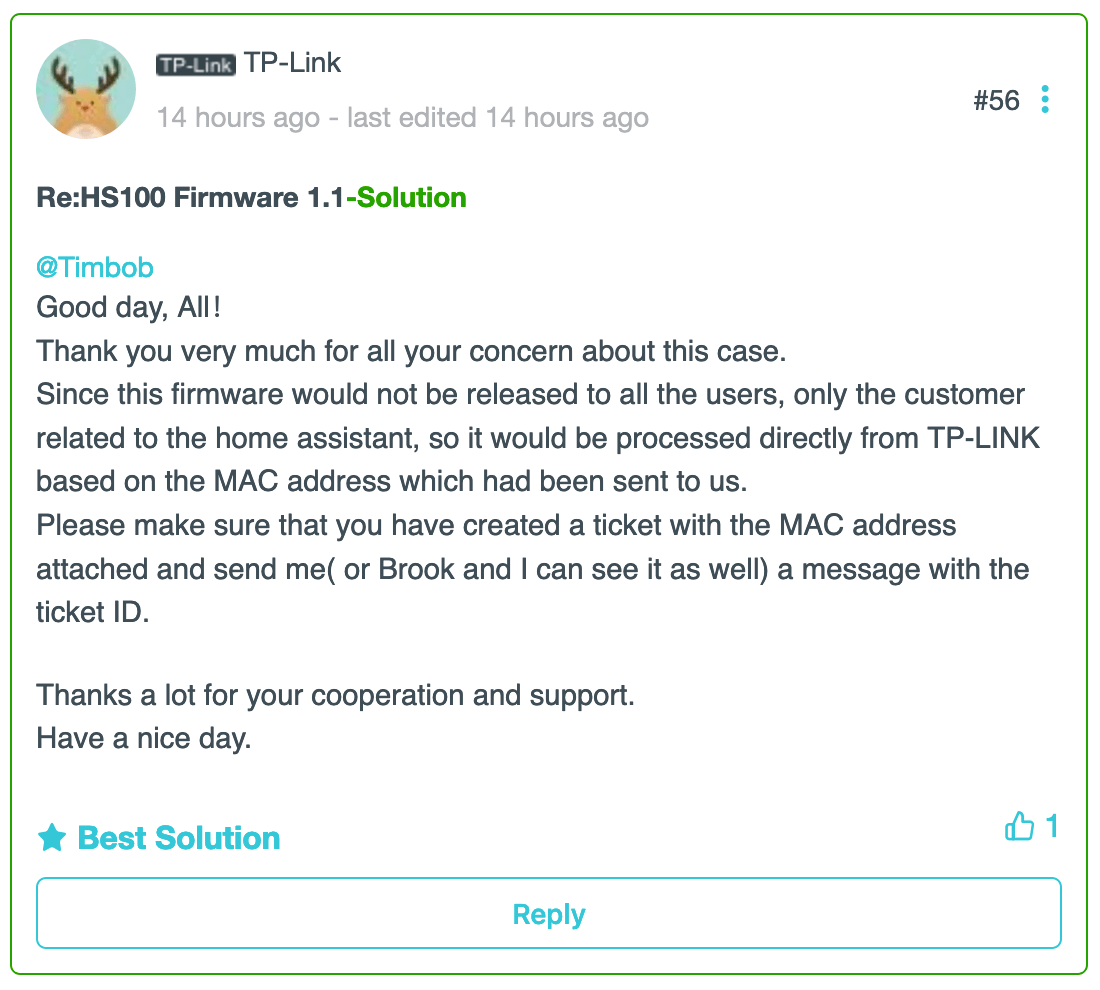 TP-Link employee on the forums explaining how to downgrade the firmware