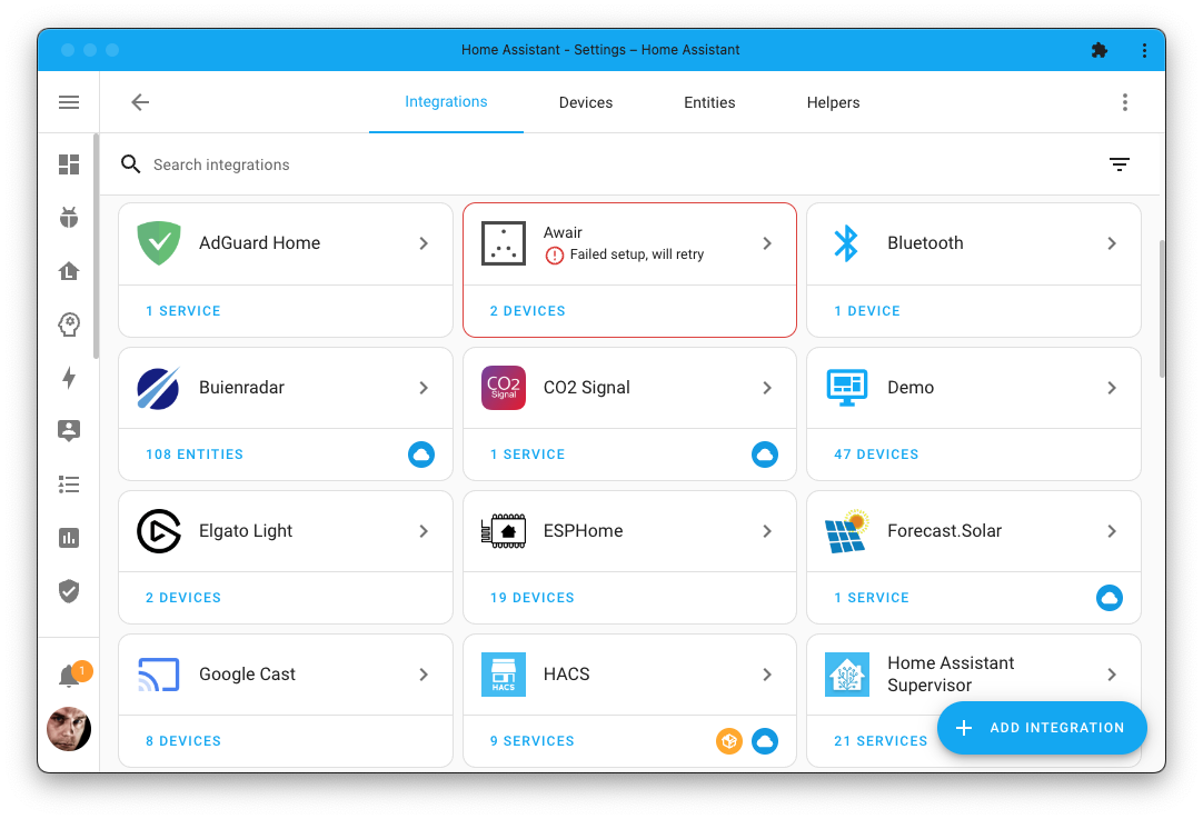 Screenshot showing the latest updates and tweaks made to the integrations dashboard, making it less busy.