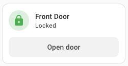 Screenshot of the tile card with the lock open door feature
