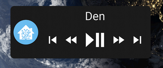 Screenshot of media player widget