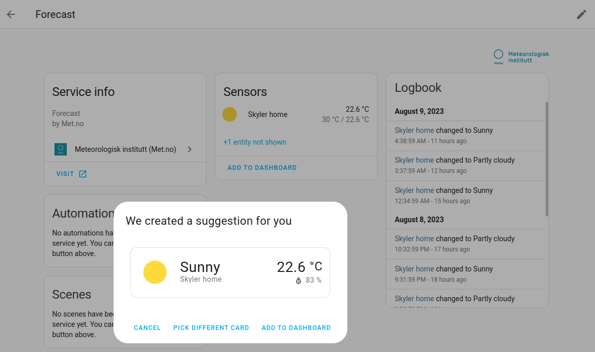 Dashboard - change the card type