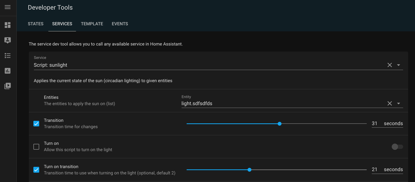 Screenshot of scripts using selects in its fields