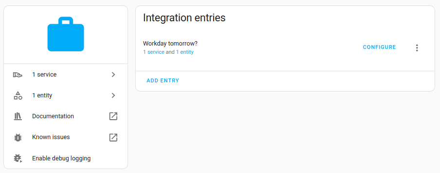 Screenshot of the workday integration details page